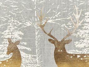 Sada 2 bavlnených vankúšov s vianočným motívom 45 x 45 cm sivá AECHMEA Beliani