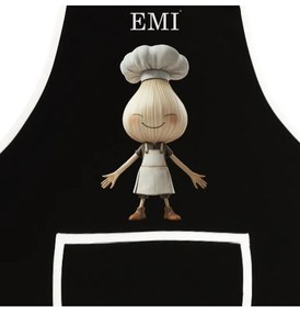 Kuchynská zástera Garlico EMI, čierna