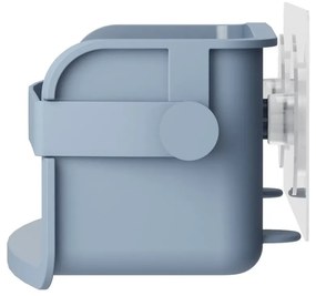 Modrá kúpeľňová polička z recyklovaného plastu bez vŕtania Flex – Umbra