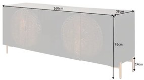 Komoda 41121 160cm Mandala Drevo Mango - PRODUKT JE SKLADOM U NÁS - 1Ks  - Komfort-nábytok