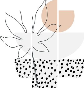 Obraz - Line art kvety N⁰3 (150x105 cm)