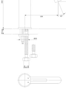 OMNIRES Y1213MAXCR - Umývadlová batéria Y 21 cm lesklý chróm