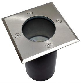 Vonkajšie nájazdové svietidlo 1xGU10/35W/230V IP44 matný chróm