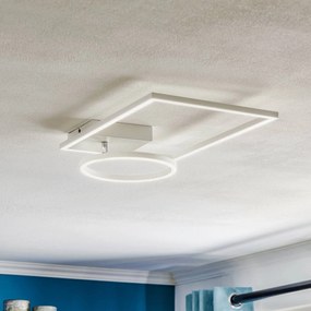 Lindby Coljana stropné LED obdĺžnik/kruh biela