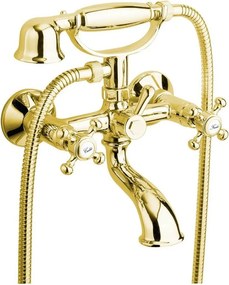 Nástenná vaňová batéria v zlatej farbe (2 výstupy) Antea – Sapho