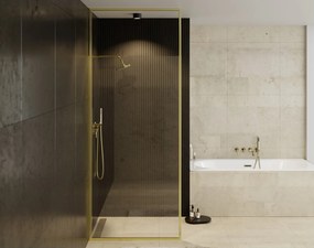 Besco Sprchovací kút Walk-In ICON GOLD 100 (110x 120), výška 200 cm - bez vaničky BESCO-Rozmery: šírka: 110