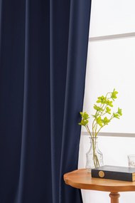 Záves OXFORD LIGHT 140x250 cm, tmavomodrý Zavesenie: Riasiaca páska