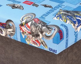 Posteľ Hurikán 80x200 cm, šedá/modrá