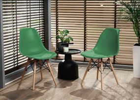 Dekorstudio Dizajnová jedálenská stolička v škandinávskom štýle - zelená