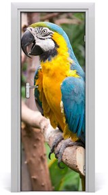 Samolepiace fototapety na dvere papagáj ara 85x205 cm