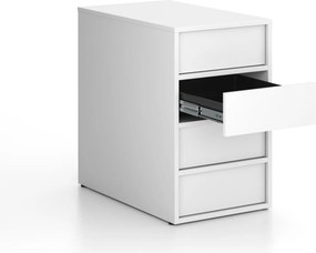 Kancelársky prístavný kontajner FRAME, 428 x 763 x 721 mm, biela