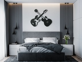 drevko Drevená nálepka na stenu Gitary