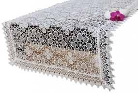 Biely krajkový obrus na stôl Šírka: 60 cm | Dĺžka: 120 cm
