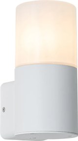 Moderné vonkajšie nástenné svietidlo biele s opálovým tienidlom IP44 - Odense