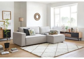 Béžová variabilná rozkladacia rohová pohovka Nihad – Bobochic Paris