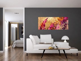 Obraz - Abstraktná maľba kvetov II. (120x50 cm)
