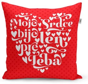Sablio Vankúš Moje srdce bije iba pre Teba: 40x40 cm
