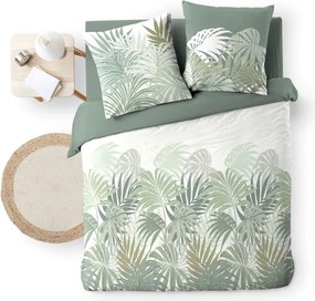 Zelené bavlnené obliečky na dvojlôžko/predĺžené 240x220 cm Nymea – douceur d'intérieur