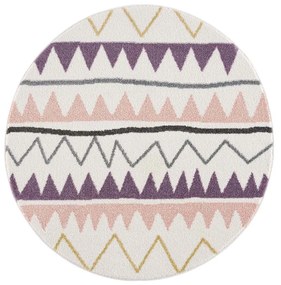 Dekorstudio Farebný okrúhly detský koberec ANIME - trojuholníky 9382 Priemer koberca: 120cm