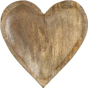 Miska v tvare srdca z mangového dreva Mango Heart - 20*20*4 cm