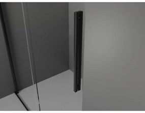 Mexen Velar, posuvné dvere do otvoru typ Walk-In 160 cm, 8mm číre sklo, čierna matná, 871-160-000-03-70