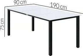 InternetovaZahrada Záhradná hliníková zostava Bern 1+8 - antracit/sklo