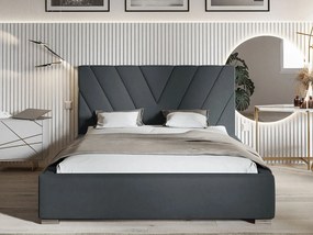 PROXIMA.store - Moderná čalúnená posteľ VIVIAN ROZMER: 160 x 200 cm, FARBA NÔH: dub