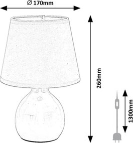 Rabalux INGRID stolná lampa 74077