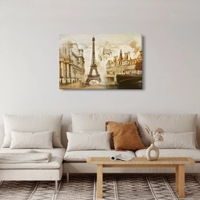 Obraz - Parížske pamiatky (90x60 cm)