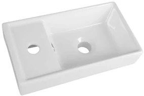 Aqualine Aqualine, Keramické umývadlo nábytkové, 40x22 cm, biela, DD4022