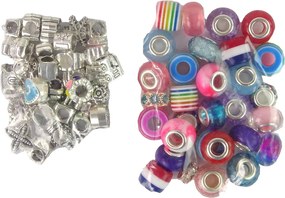 LEAN Toys Súprava na výrobu náramkov DIY 90 korálok