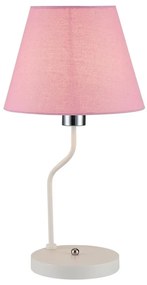 Candellux Stolná lampa YORK 1xE14/60W/230V ružová/biela CA0716
