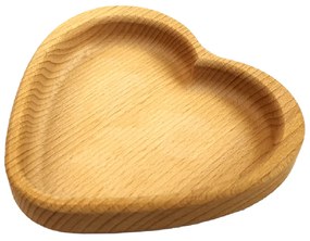 AMADEA Drevená miska v tvare srdca, masívne drevo, rozmer 13,5x13,5x2 cm