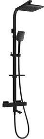 Mexen CQ62, sprchový set s termostatickou batériou Cube, čierna matná, 779106295-70