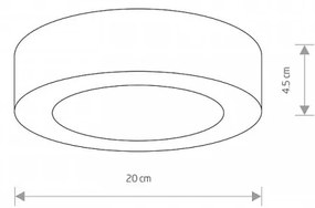 MERIDA LED 9514, 3000K, 538 lm, 20 000 h, ø20 cm