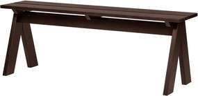 Tmavohnedá drevená záhradná lavica Navo – noo.ma