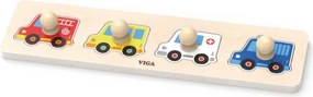 Prvé puzzle s rúčkami Viga 44535 autíčka