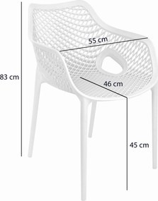 Jedálenská stolička CHERIE - biela