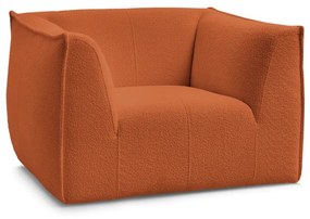 Oranžové kreslo z textílie buklé Giorgia – Bobochic Paris