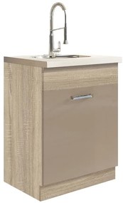 Kuchynská skrinka Premio 11D sonoma/biely/cappuccino lesk