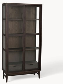 Vitrína z dubového dreva's posuvnými dvierkami Hazelton