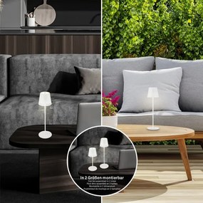 Brilo - LED nabíjateľná dotyková stolná lampa KIKI LED/2,6W/5V IP44 2600 mAh biela