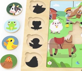 Puzzle na podložke Viga 44741 farma