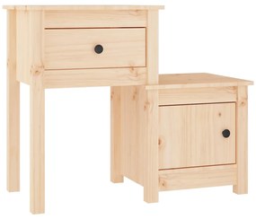 vidaXL Nočný stolík 79,5x38x65,5 cm masívne borovicové drevo