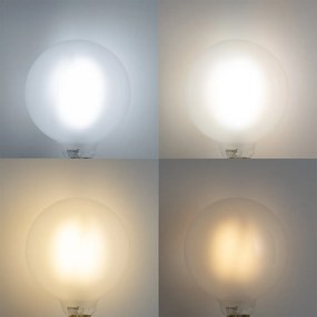 Inteligentné stmievateľné LED žiarovky E27 G125 matné 7W 806lm 2700-6500K