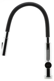 FERRO - Drezová batéria s flexibilným ramienkom lesklý chróm/čierna