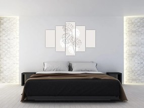 Obraz - Line art monstera N⁰3 (150x105 cm)