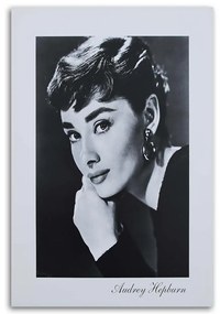 Gario Obraz na plátne Audrey Hepburn - čiernobiely portrét Rozmery: 70 x 100 cm