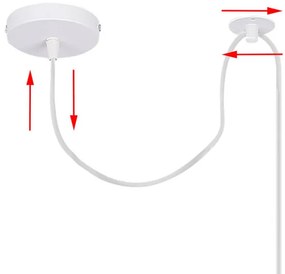 Candellux Bielo-medený závesný decentrálny luster Atlanta pre žiarovku E27 31-00637