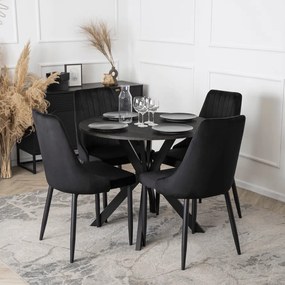 Stôl ERION 90 cm Čierny